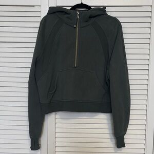 Lululemon athletica Dark Green Scuba Overside Half-Zip Hoodie